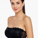 Black Solid Non-Wired Lightly Padded Bra