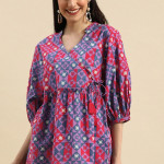 Purple and pink regular Tops